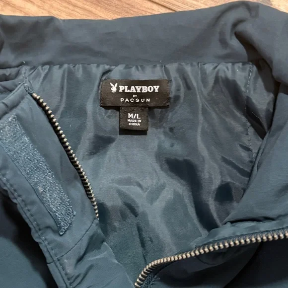 Playboy By PacSun Ski Puffer Jacket in Navy & Grey. Size M/L. - Picture 6 of 16